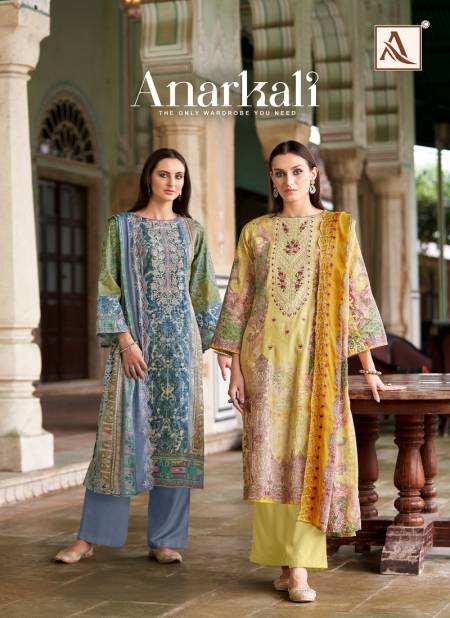 Anarkali By Alok Suit Pakistani Print Embroidery Dress Material Wholesale Online