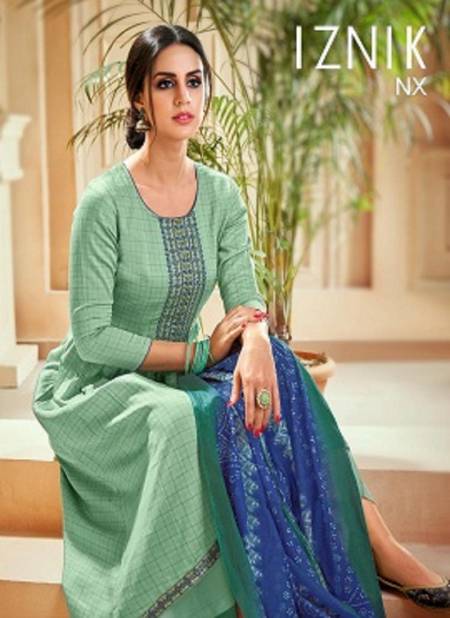 Angroop Iznik Nx Latest Designer ure Jam Silk Cotton Print With Heavy Self Embroidery Work Dress Material Collection