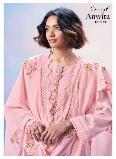 Anwita 2599 By Ganga Premium Voil Designer Printed Dress Material Wholesale Price In Surat
