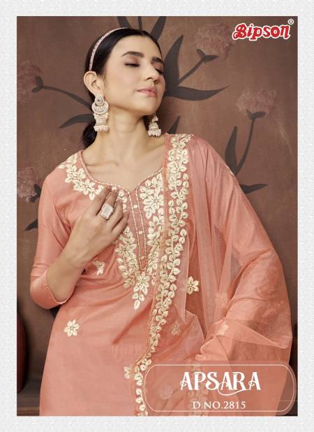 Apsara 2815 By Bipson Roman Silk Embroidery Dress Material Wholesale Shop In Surat