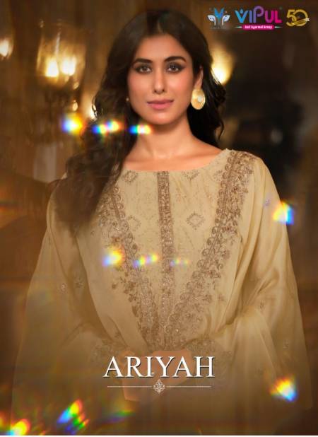 Ariyah By Vipul Organza Embroidery Designer Salwar Kameez Wholesale Market In Surat 