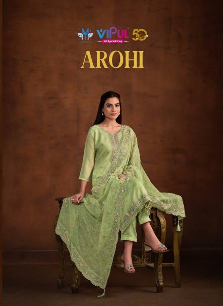 Arohi By Vipul Organza Embroidery Salwar Kameez Wholesale Price In Surat