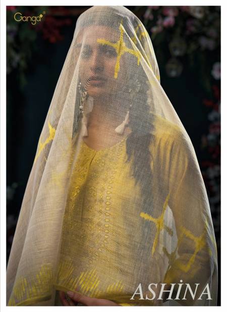 Ashina By Ganga Printed Heavy Premium Cotton Dress Material Wholesale Market In Surat