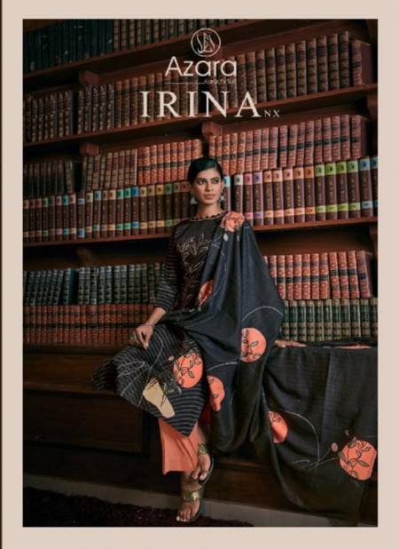 Azara Irina Nx Zam Cotton Printed Designer Casual Wear Drees Material Collection
