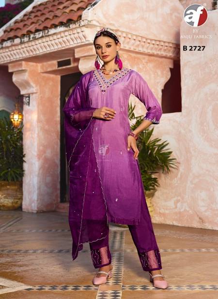 B 2727 By AF Dola Silk Designer Kurti With Bottom Dupatta Wholesale Market in Surat