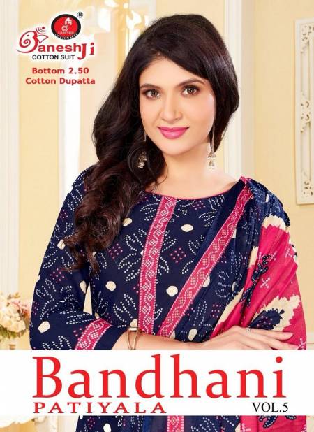 Bandhani Vol 5 By Ganeshji Patiyala Cotton Dress Material Wholesale Market in Surat
