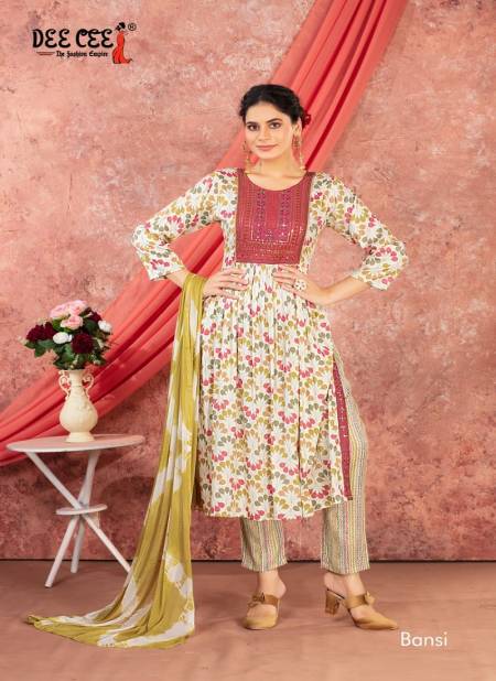 Bansi By Deecee Capsule Printed Naira Cut Kurti With Bottom Dupatta Wholesale Shop In Surat