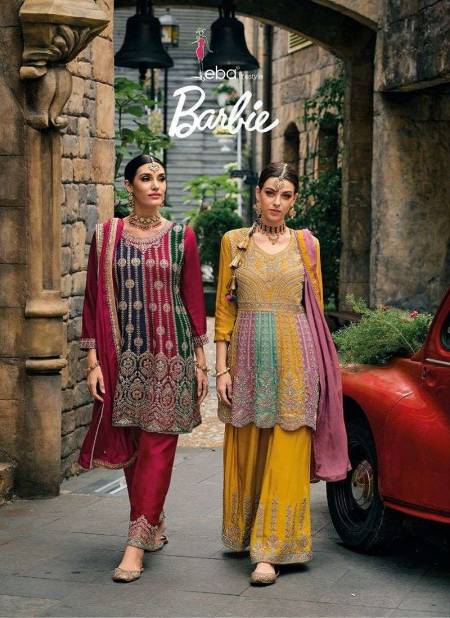 Barbie 1608 To 1609 Series By Eba Embroidery Plus Size Readymade Sharara Suits Wholesale Shop In Surat