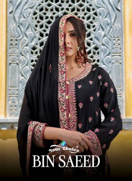 Bin Saeed By Your Choice Semi pure Chinon Wedding Readymade Suits Wholesale Price In Surat