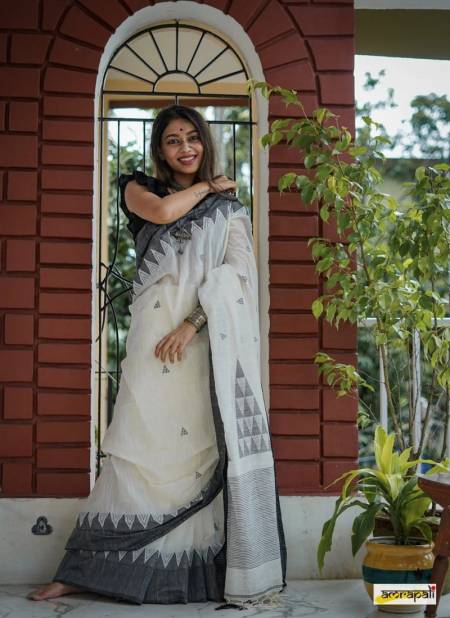 Black And White By Aab Soft Cotton Printed Sarees Wholesale Shop In Surat