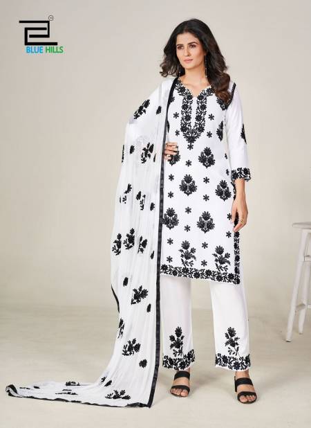 Black N White Vol 7 By Blue Hills Rayon Kurti With Bottom Dupatta Wholesale Shop In Surat
