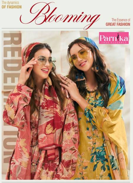 Blooming Parnika Printed Liva Silk Dress Material Wholesale Price In Surat