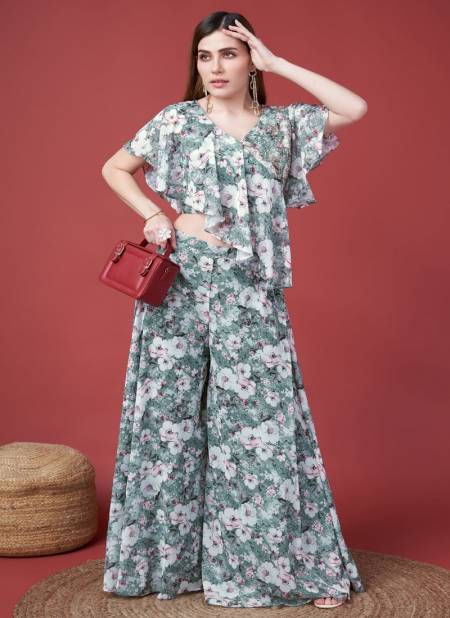 C350 By Amoha Printed Crop Top Western Catalog