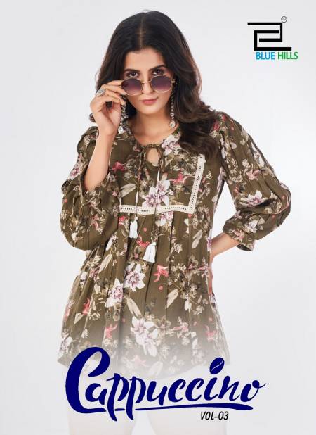 Cappuccino Vol 3 By Blue Hills Rayon Printed Ladies Top Wholesale Shop In Surat