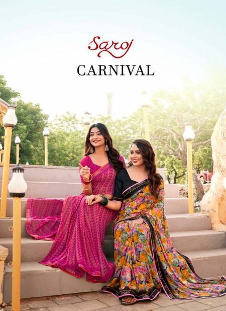 Carnival By Saroj Weightless Digital Printed Sarees Wholesale Shop In Surat
