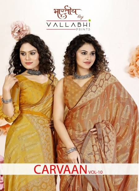 Carvaan Vol 10 By Vallabhi Brasso Printed Sarees Wholesale Shop In Surat