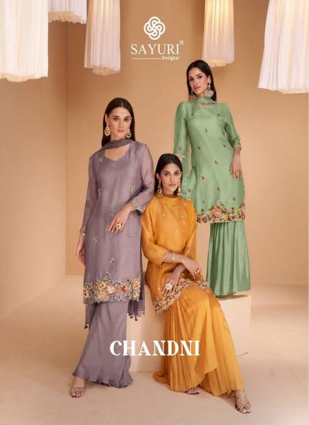 Chandni By Sayuri 5414 To 5417 Series Sharara Readymade Suits Wholesale Price in Surat