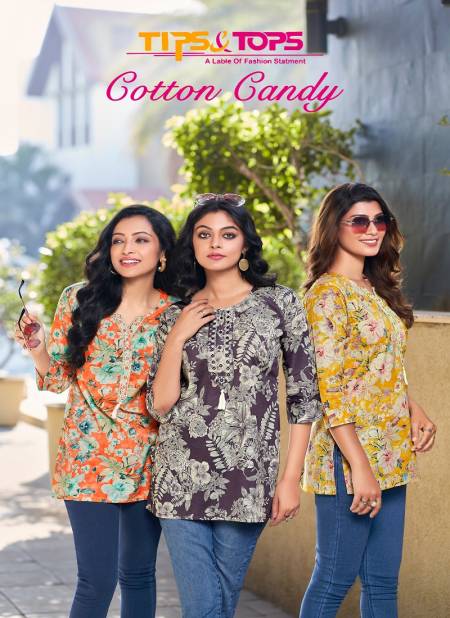 Cotton Candy By Tips And Tops Premium Cotton Printed Ladies Tops Wholesalers In Delhi

