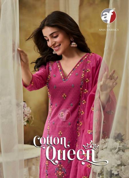 Cotton Queen By Af Designer Plus Size Kurti With Bottom Dupatta Wholesale Clothing Suppliers In India