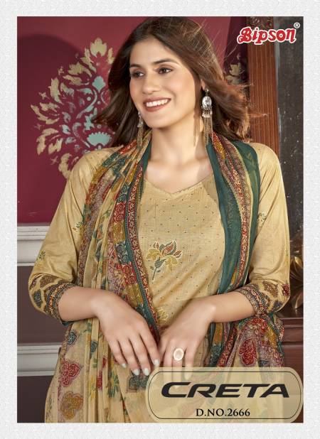 Creta 2666 By Bipson Printed Cambric Cotton Dress Material Wholesale Shop In Surat
