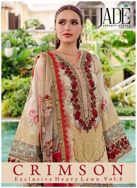 Crimson Vol 5 By Jade Exclusive Lawn Cotton Pakistani Dress Material Wholesale Shop In Surat
