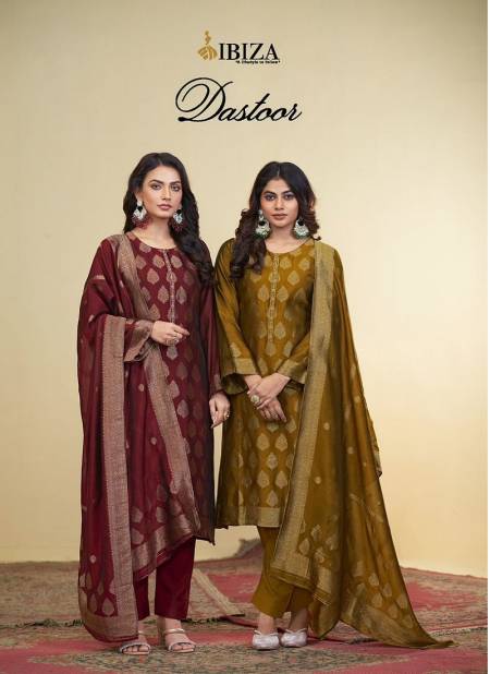 Dastoor By Ibiza Banglory Silk jacquard Designer Suit Wholesale Shop in Surat