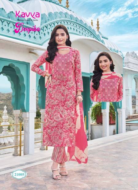 Deepika Vol 21 By Kavya Capsule Printed Kurti With Bottom Dupatta Wholesalers In Delhi
