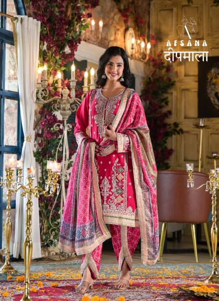 Deepmala by Afsana Chinon Airtex Wedding Wear Readymade Suits Suppliers In India