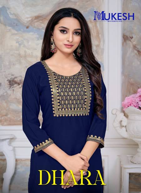 Dhara By Banwery Rayon Embroidery Kurtis Wholesale Market In Surat