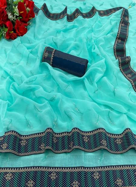Dhruvi Super Hit Simar Silk Embroidery Designer Sarees Wholesale Market In Surat With Price
