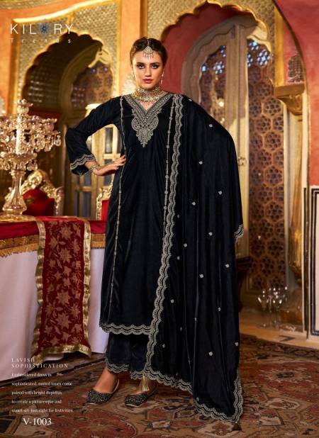 Dilruba By Kilory Winter Wear Designer Velvet Salwar Kameez Wholesalers In Delhi
