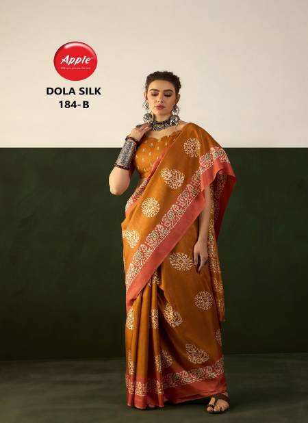 Dola 184 By Apple Printed Dola Silk Sarees Wholesale Clothing Suppliers In India
