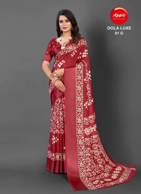 Dola Luxe 1 By Apple Dola Silk Printed Designer Sarees Wholesale Price In Surat
