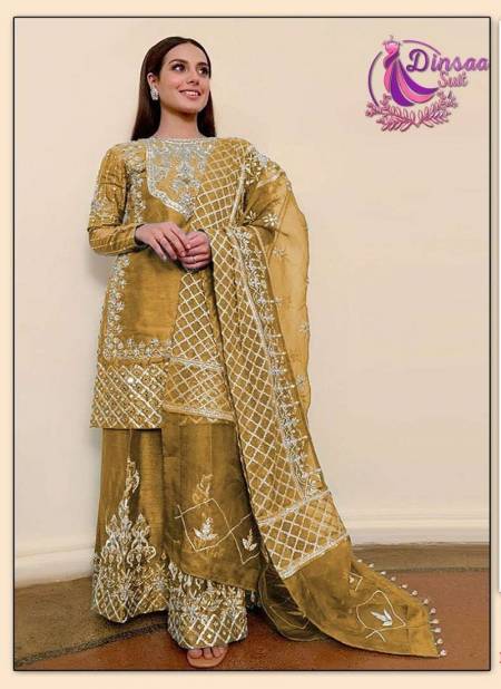 DS 149 B By Dinsaa Pure Organza Readymade Pakistani Suits Wholesale Market In Surat