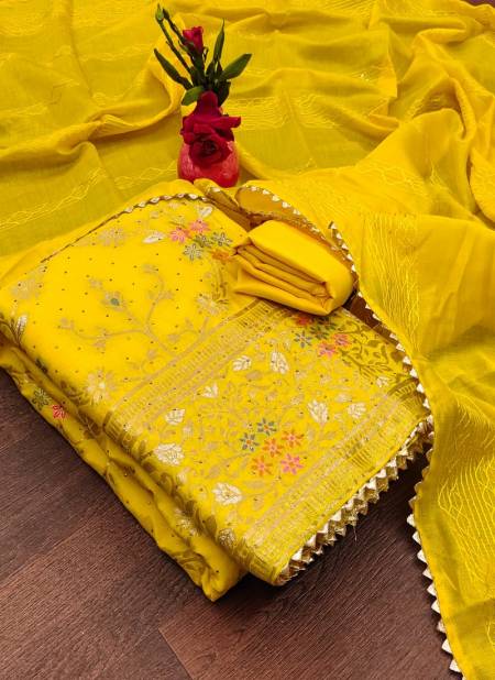 Ds Designer Chanderi Non Catalog Dress Material Wholesale Suppliers In Mumbai
