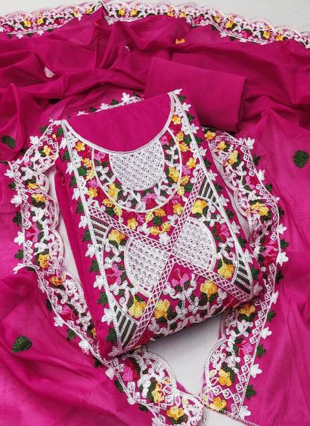 Ds Designer Suit 2 Chanderi Work Non Catalog Dress Material Wholesale Price In Surat

