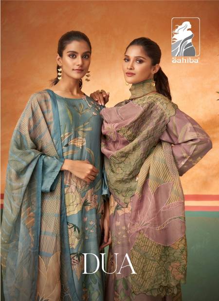 Dua By Sahiba Muslin Silk Digital Printed Dress Material Wholesale Shop In Surat