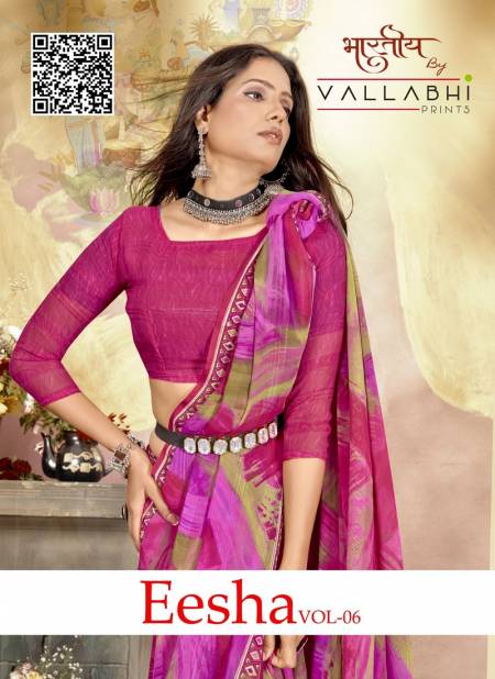 Eesha Vol 6 By Vallabhi  Georgette Daily Wear Sarees Wholesale Shop in Surat