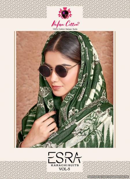 Esra Vol 5 By Nafisa Printed Soft Karachi Cotton Dress Material Wholesale Shop In Surat
