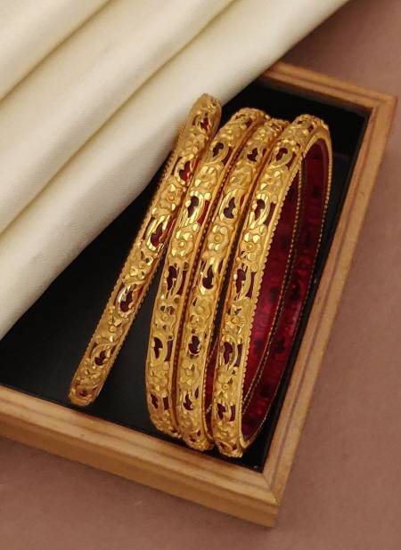 Fancy Micro Gold Plating Bangles Daily Wear Wholesale Market
