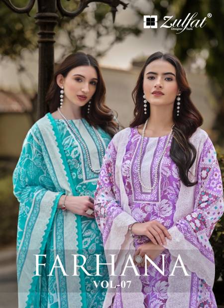 Farhana Vol 7 By Zulfat Pakistani Printed Pure Cotton Dress Material Wholesale Shop In Surat