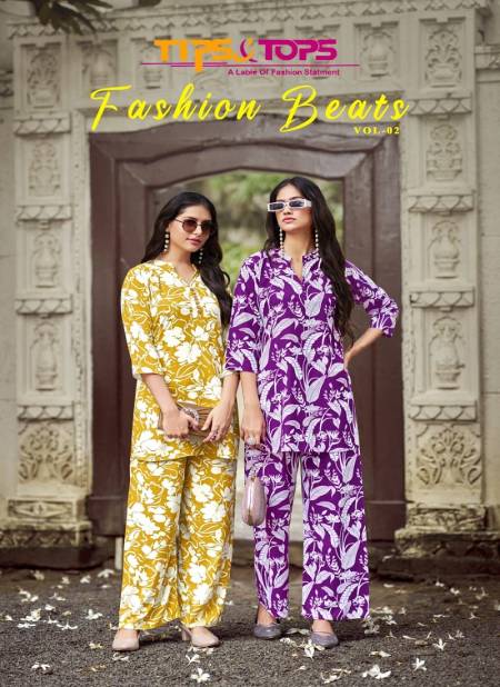 Fashion Beats Vol 2 By Tips And Tops Rayon Printed Western Cord Set Wholesale Online
