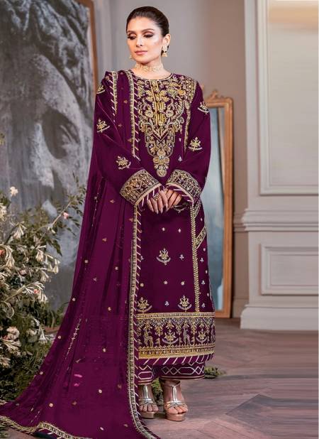 Florent 1015 A To D Winter Wear Velvet Pakistani Suits Wholesale Shop In Surat
