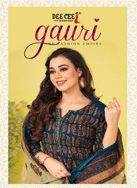 Gauri By Dee Cee Cambric Cotton Printed Kurti With Bottom Dupatta Wholesale Online