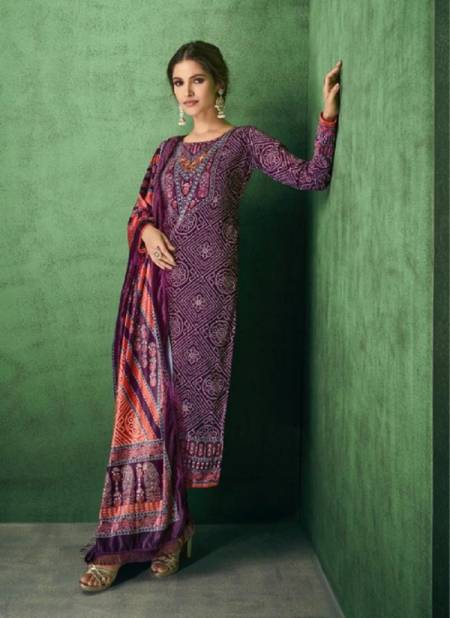 Gramo Bandhej 1 Velvet Digital Printed Casual Wear Pashmina Collection