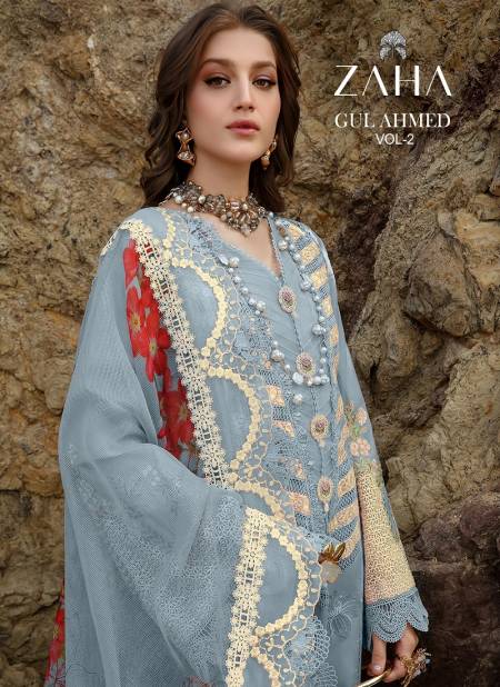 Gul Ahmed Vol 2 By Zaha A To D Cambric Cotton Pakistani Suits Wholesale Price In Surat