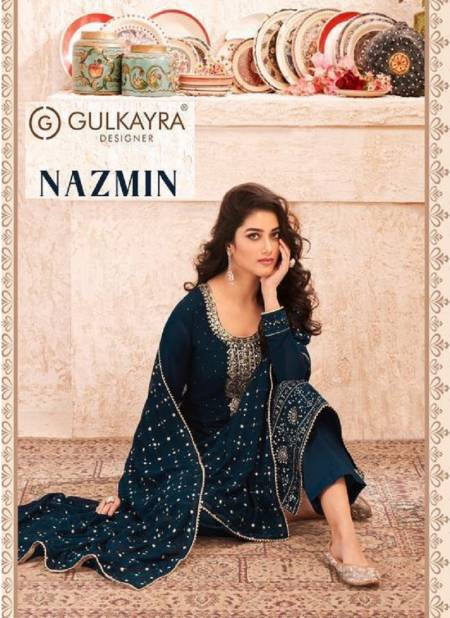 GULKAYRA NAZMIN Latest Fancy Designer Festive Wear Real Georgette Heavy Salwar Suit Collection
