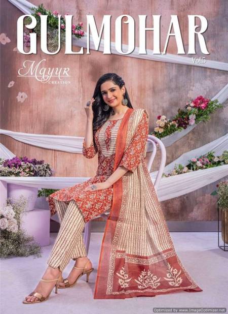 Gulmohar Vol 5 By Mayur Printed Cotton Dress Material Wholesale Market In Surat