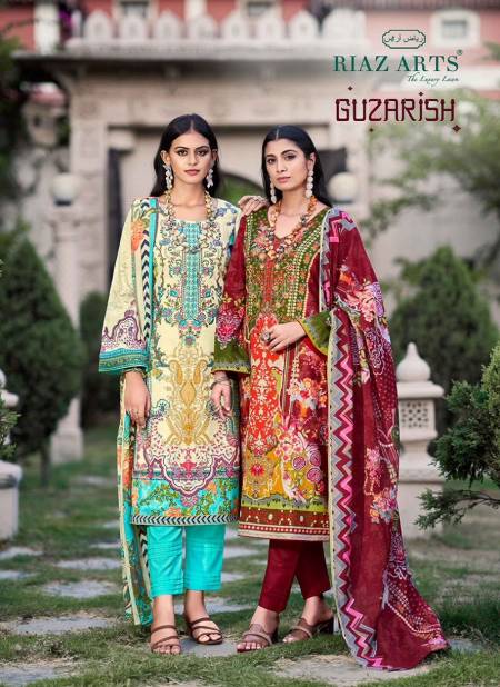 Guzarish By Riaz Arts Lawn Cotton Pakistani Dress Material Wholesale Online
