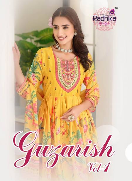 Guzarish Vol 1 By Radhika Chinon Printed Designer Kurti With Bottom Dupatta Wholesale Online